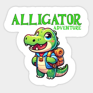 alligator adventure Sticker